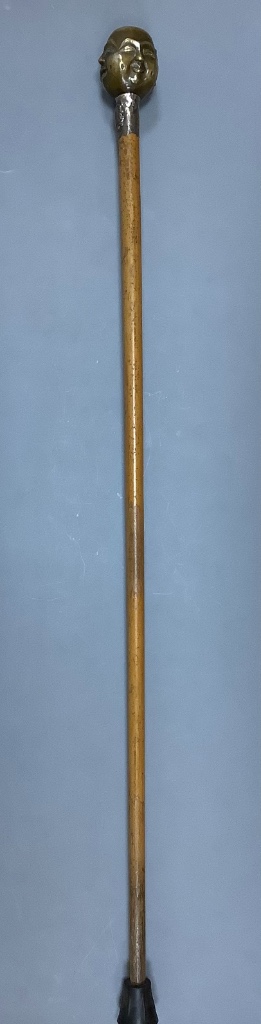 A Noh mask cane, length 84cm